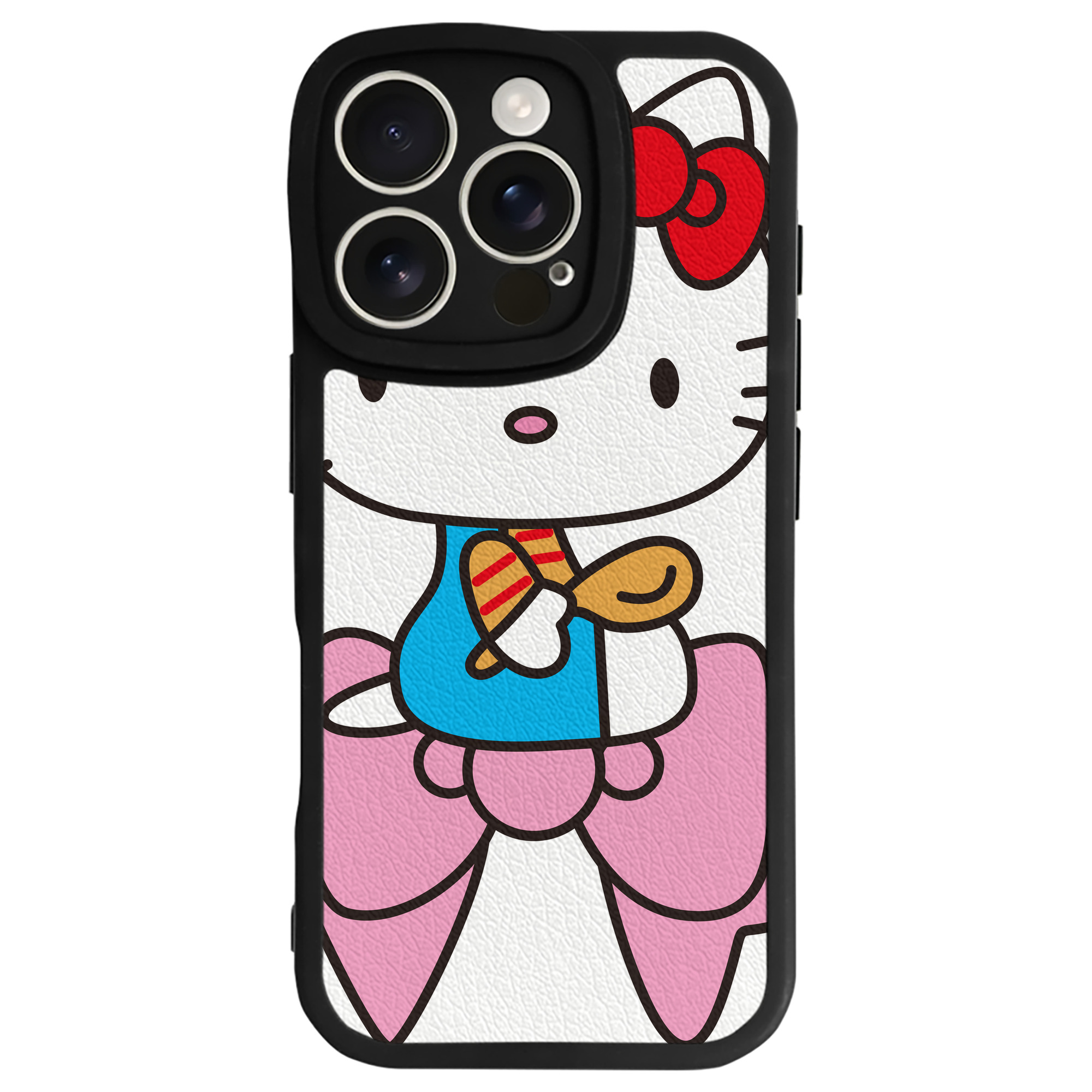 （画像用） Hello Kitty ハローキティ 【iPhone 16シリーズ対応】シリコンスマホケース（レザー調） 材質：シリコン